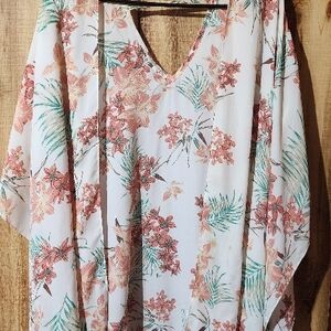 Maurices Coral and Teal Relaxed Body Camisole